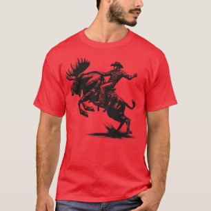 Elch Rodeo Reiter Elk Cowboy Rodeo TShirt TShirt