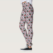 Elch Rote Ahornblätter  Leggings (Links)