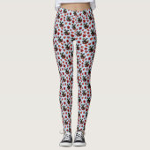 Elch Rote Ahornblätter  Leggings (Vorderseite)