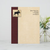 Elch-roter schwarzer Karo Briefkopf (Stehend Vorderseite)