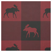 Elch-roter schwarzer Karo kariert Stoff (Muster)