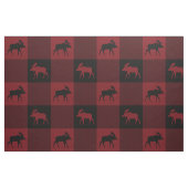 Elch-roter schwarzer Karo kariert Stoff (Fat Quarter (45,7 x 55,9 cm))