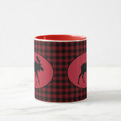 Elch-rotes schwarzes kariertes tasse (Zentrum)
