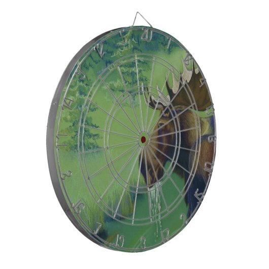 Elch-Rotwild-Antilopen-Elch-Jagd Dartscheibe (Vorderseite Links)