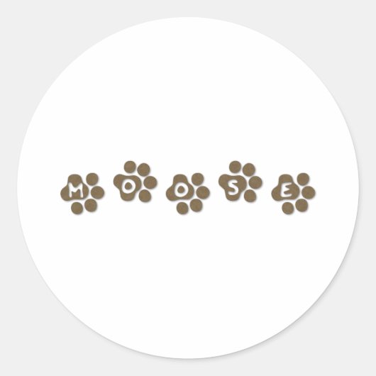 Elch Runder Aufkleber (Vorderseite)