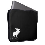 Elch-schwarze Laptop-Hülse 15" Laptopschutzhülle (Vorne Rechts)