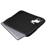 Elch-schwarze Laptop-Hülse 15" Laptopschutzhülle (Vorne Knopf)