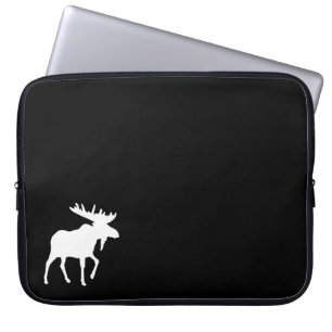 Elch-schwarze Laptop-Hülse 15" Laptopschutzhülle