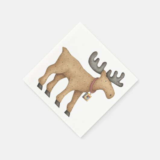Elch Serviette (Ecke)
