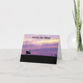 Elch-Silhouette bei Sunset Grußkarte Dankeskarte