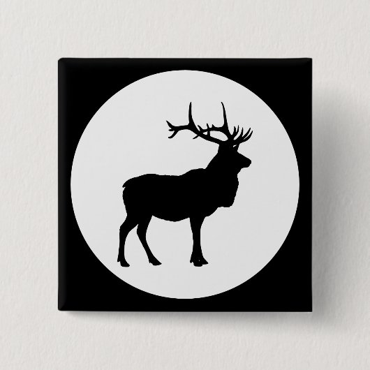 Elch-Silhouette Button (Vorderseite)