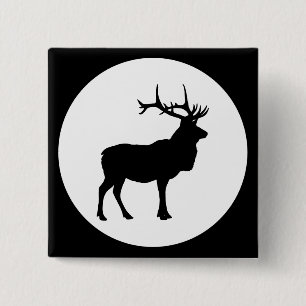 Elch-Silhouette Button