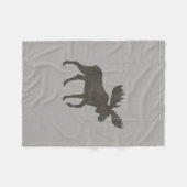 Elch-Silhouette Fleecedecke (Vorderseite (Horizontal))