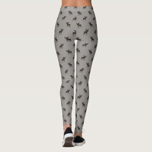 Elch-Silhouette-Muster Leggings (Rückseite)