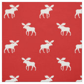 Elch-Silhouette-Muster-Rot Stoff (Muster)