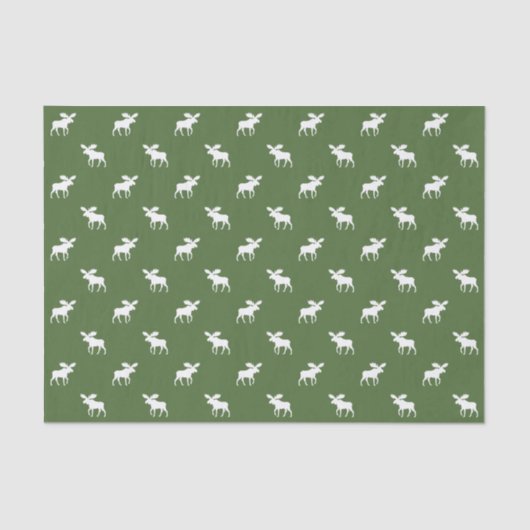 Elch-Silhouette-Muster Seidenpapier (Vorderseite)