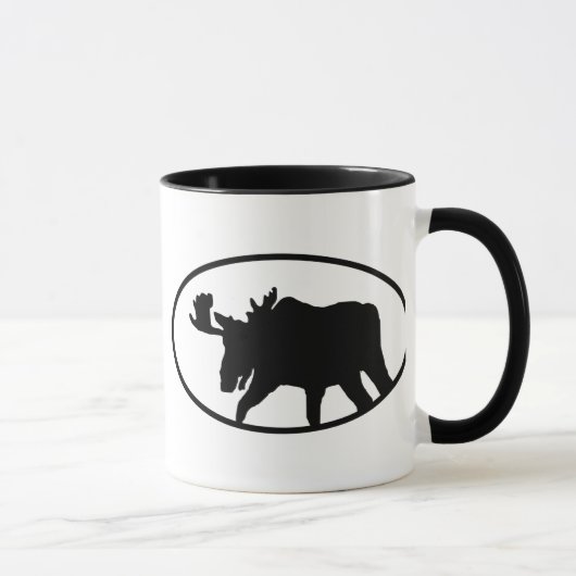 Elch-Silhouette Tasse (Rechts)