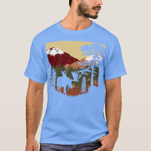 Elch-Sonnenuntergang-T-Shirt T-Shirt