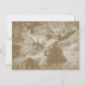 Elch-Spiel-Tier-Geweihe, die Einladung Wedding (Rückseite)