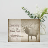 Elch-Spiel-Tier-Geweihe, die Einladungen Wedding (Stehend Vorderseite)
