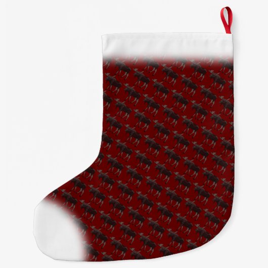 Elch-Strumpf-Elch-WeihnachtsStrumpf-Gewohnheit Großer Weihnachtsstrumpf (Rückseite)