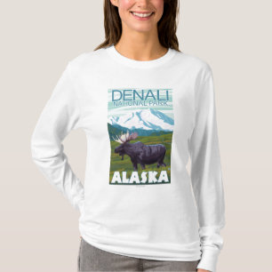 Elch-Szene - Denali Nationalpark, Alaska T-Shirt