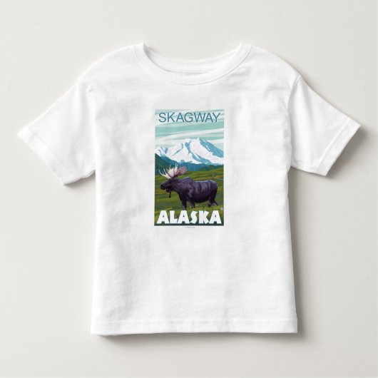 Elch-Szene - Skagway, Alaska Kleinkind T-shirt (Vorderseite)