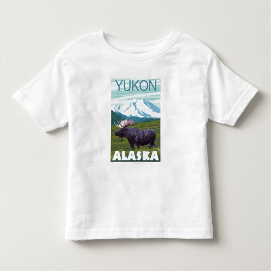 Elch-Szene - Yukon, Alaska Kleinkind T-shirt (Vorderseite)