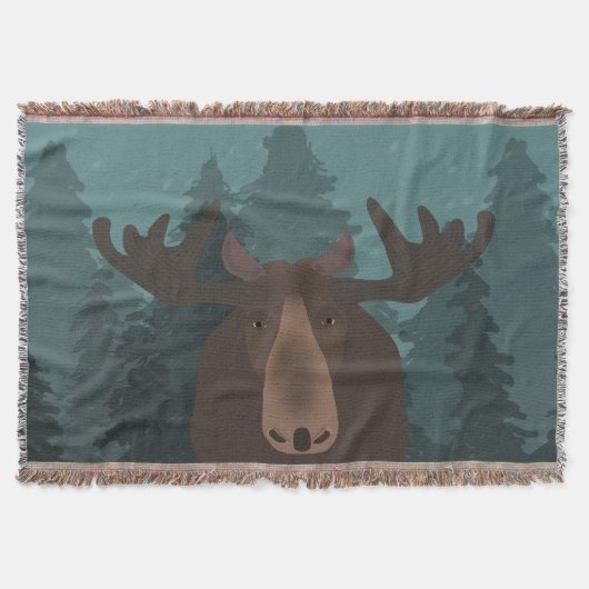 Elch Throw Blanket Decke (Vorderseite)