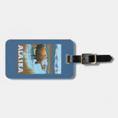 Elch-Trinkwasser-Vintages Reise-Plakat Gepäckanhänger (Vorderseite horizontal)