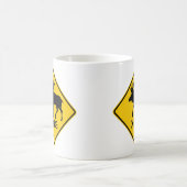 Elch-Überfahrt-Landstraßen-Zeichen Kaffeetasse (Mittel)