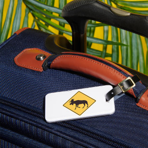 Elch-Übergangs-Warnschild Wildtiersicherheit Gepäckanhänger