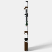 Elch und Bär Rustikale Handy Fall Mit Monogramm Case-Mate iPhone Hülle (Rückseite / Links)