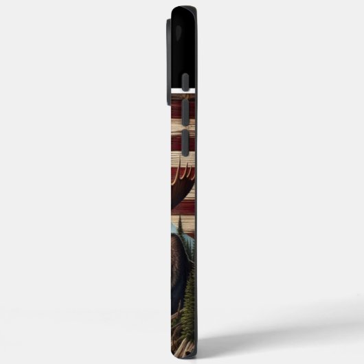 Elch- und Bergbaukunst Case-Mate iPhone Hülle (Rückseite / Links)