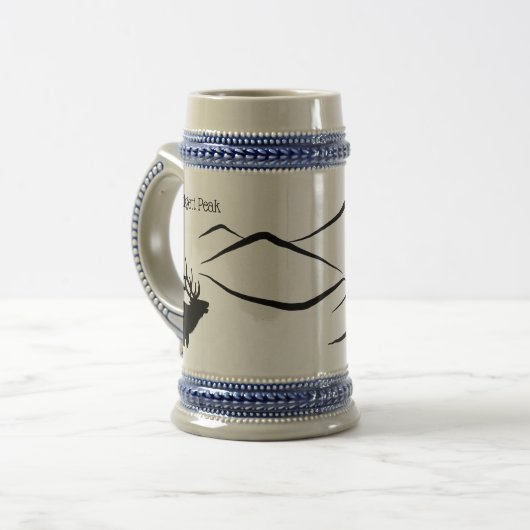 Elch und Blindwert Bierglas (Vorderseite Links)