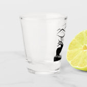 Elch und Blindwert Schnapsglas (Links)