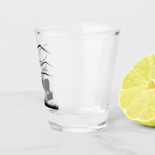 Elch und Blindwert Schnapsglas (Rechts)