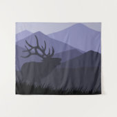 Elch und Blindwert Wandteppich (Vorderseite (Horizontal))