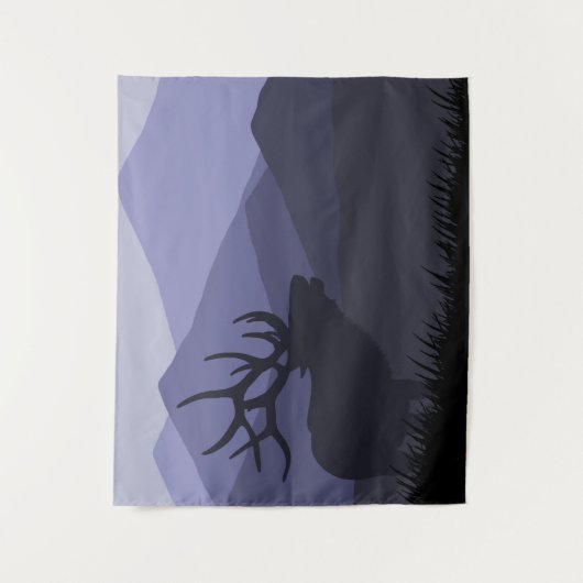 Elch und Blindwert Wandteppich (Vorderseite)