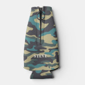 Elch und Camouflage Blue Flaschenkühler (Rückseite)