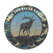 Elch und Camouflage Dartscheibe (vorne)