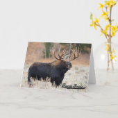 Elch-und Eichhörnchen-"Freund-für immer" Karte (Gelbe Blume)