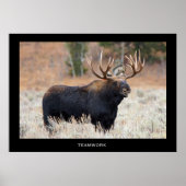 Elch und Eichhörnchen "TEAMWORK" Motivierend Poste Poster (Vorne)