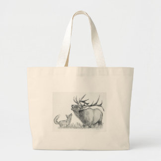 Elch und FOX Jumbo Stoffbeutel