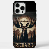 Elch und Gebirge Case-Mate iPhone Hülle (Rückseite)