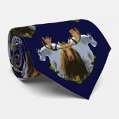 Elch- und Gebirgsziegen Krawatte (Gerollt)