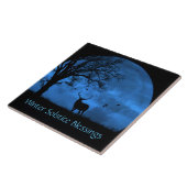 Elch und Mond Wintersolstice Fliese (Seite)