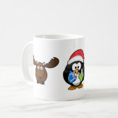 Elch- und Penguin-Tasse Kaffeetasse (Vorderseite Links)