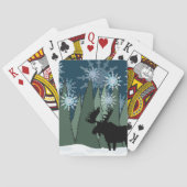Elch- und Schneeflockenwald Spielkarten (Rückseite)