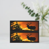 Elch- und Waldbrandmarken Postkarte (Stehend Vorderseite)